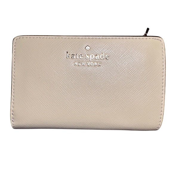 kate spade Handbags - Kate Spade Staci Medium Compact Bifold Wallet Pale Yellow Leather- Preloved